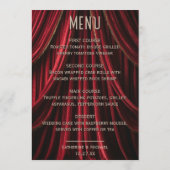 Menu Hollywood Movie Red Carpet Premiere Mariage (Dos)