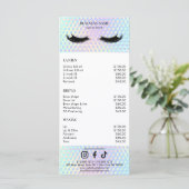 Menu Holographic Salon Price List (Debout devant)