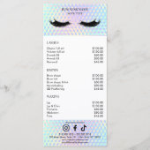 Menu Holographic Salon Price List (Devant)