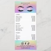 Menu Holographic Salon Price List (Devant)