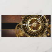 Menu Horloge Steampunk avec des engrenages anciens (Devant)