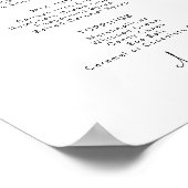 Menu Hot-coa-balk ADELLA Edgy Minimalist Poster (Hoek)