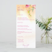 Menu Hot Tropical Freesia Watercolor (Debout devant)