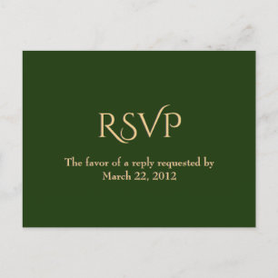 Menu Hunter Green et Gold RSVP