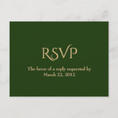 Menu Hunter Green et Gold RSVP (Devant)