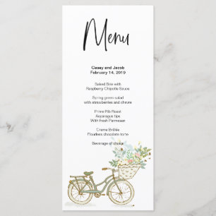 Menu Huwelijk, Jubileum of Evenement Fiets