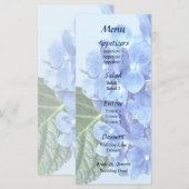 Menu Hydrangea Bleu (Devant / Derrière)