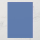 Menu Hydrangea Bleu Floral Végétal Mariage Moderne (Dos)