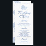 Menu Hydrangea Dusty Blue Floral Mariage moderne<br><div class="desc">Hydrangea Dusty Blue Floral Modern Mariage Menu. Éléments correspondants disponibles.</div>
