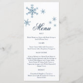 Menu Icy Winter Snowflake (Devant)