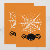 Menu Illustration d'araignée d'Halloween effrayante (Devant / Derrière)