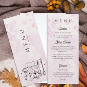 Menu Illustration de café romantique pour dîner de mari