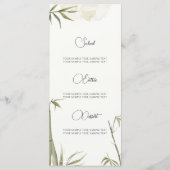 Menu Illustration de l'aquarelle en bambou (Dos)