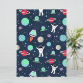 Menu Illustration du Motif spatial (Debout devant)