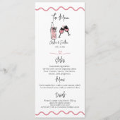 Menu Illustration lunaire | Mariage rétro (Devant)