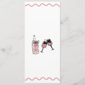 Menu Illustration lunaire | Mariage rétro (Dos)