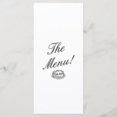 Menu Illustration manuscrite dessinée par un Mariage ir (Dos)