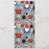 Menu Illustrations de flocon de neige Gnome Motif de No (Dos)