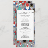 Menu Illustrations de flocon de neige Gnome Motif de No (Devant / Derrière)