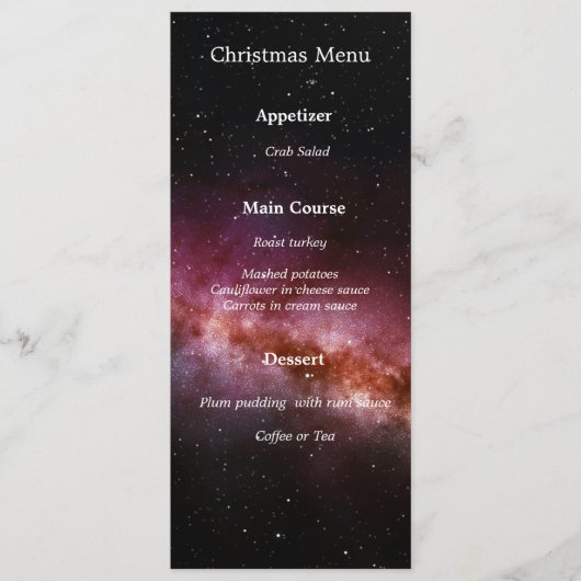 Menu Image de l'univers (Devant)