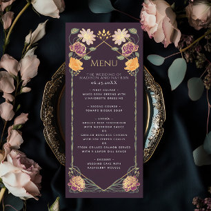 Menu Imaginaire Enchantée jardin floral mariage
