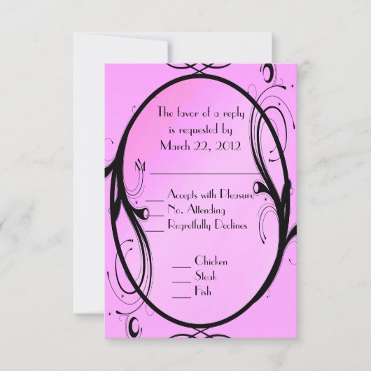 Menu Imaginaire Mariage rose Choix (Devant)