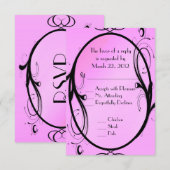 Menu Imaginaire Mariage rose Choix (Devant / Derrière)