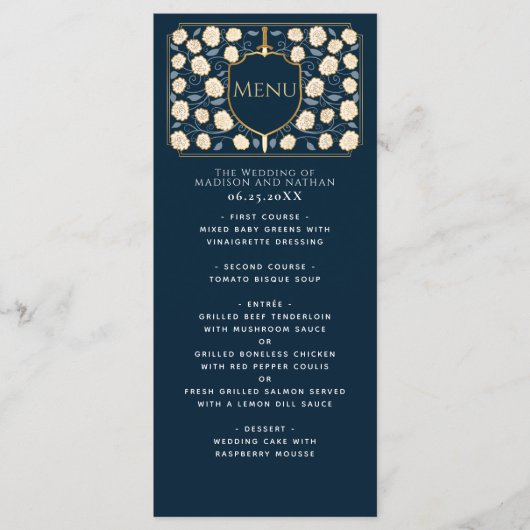 Menu Imaginaire médiéval de l'épée et du bouclier Maria (Devant)