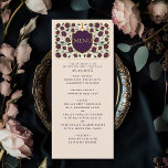 Menu Imaginaire médiéval de l'épée et du bouclier Maria<br><div class="desc">Invitation vos invités mariages avec ce design d'Imaginaire médiéval Royal Sword & Shield Monogram. Ce design est parfait pour les couples à la recherche d'une esthétique d'imaginaire médiéval à la fois royale et moderne. Personnalisez le texte, la police et les couleurs en fonction de vos préférences de conception. Objets correspondants...</div>