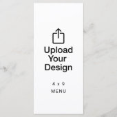 Menu imprimé 4" x 9" (Devant)