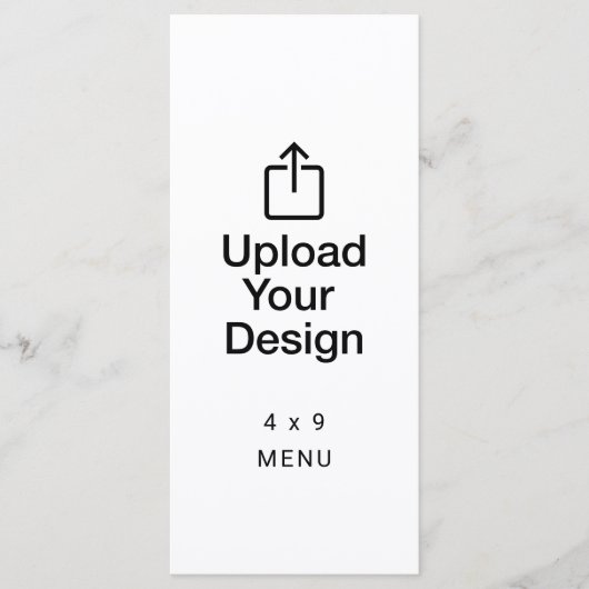 Menu imprimé 4" x 9" (Devant)