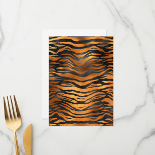 Menu Imprimé animalier glamour rayures de tigre noir ma