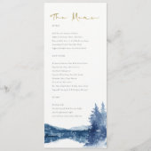 MENU INDIGO INK BLUE MOUNTAIN LAKE SNOW MARIAGE (Devant)