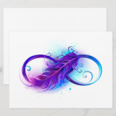 Menu Infinity with purple feather (Devant / Derrière)