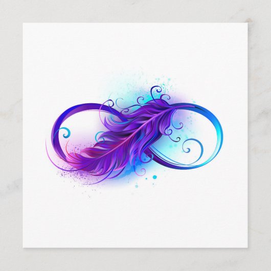 Menu Infinity with purple feather (Devant)