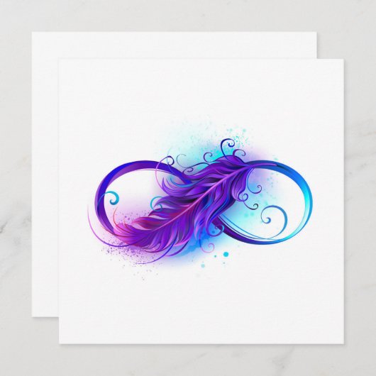 Menu Infinity with purple feather (Devant / Derrière)