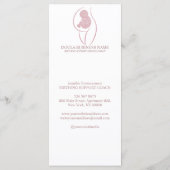 Menu Infirmière de grossesse Doula rose (Dos)