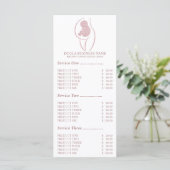 Menu Infirmière de grossesse Doula rose (Debout devant)