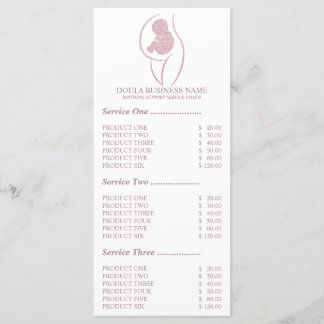Menu Infirmière de grossesse Doula rose
