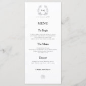 Menu Initiales de monogramme/Feuille/Mariage de typogra (Devant)