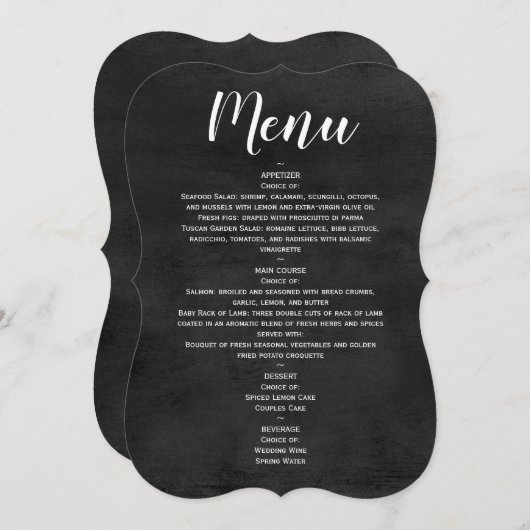 Menu - Invitation de script du tableau de bord des (Devant / Derrière)