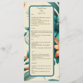 Menu Iridescence tropicale (Devant)