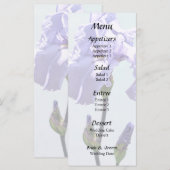 Menu Iris Lavande et Boutons (Devant / Derrière)