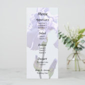 Menu Iris Lavande et Boutons (Debout devant)