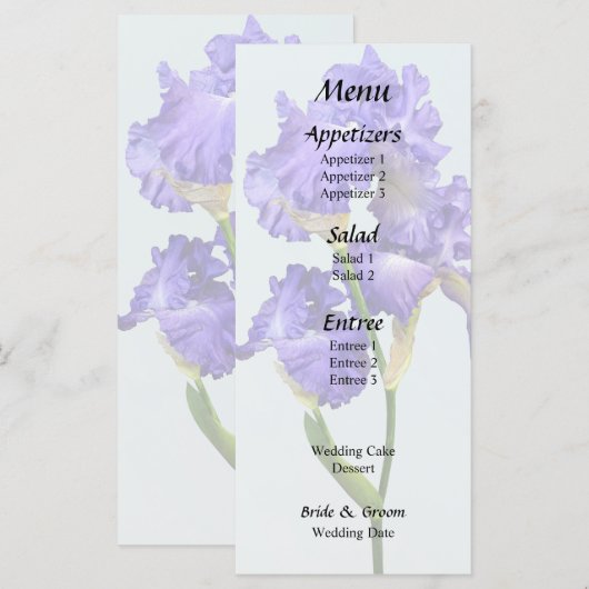 Menu Iris triple pourpre (Devant / Derrière)