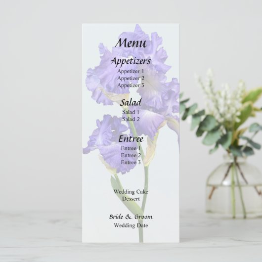 Menu Iris triple pourpre (Debout devant)