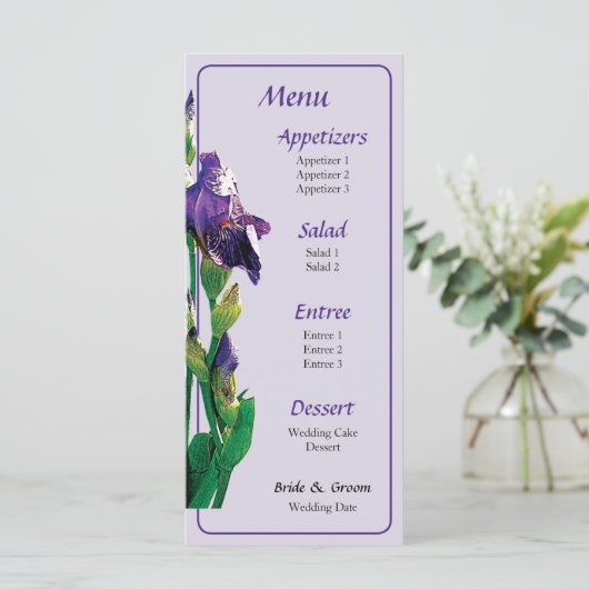Menu Iris Violet Avec Bureaux (Debout devant)