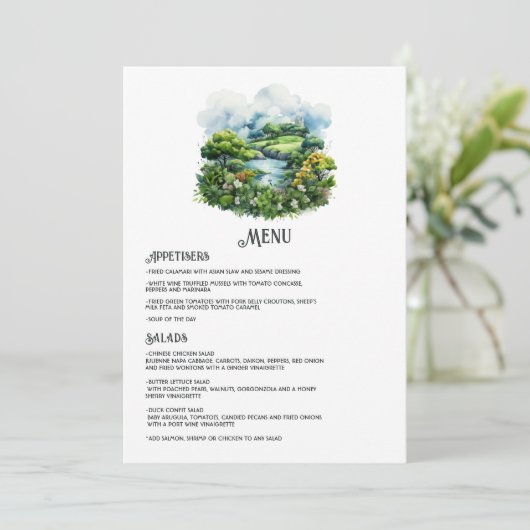 Menu Irlande Destination Wedding (Debout devant)