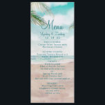 Menu Island Breeze Plage Peint Scène Mariage Dîner<br><div class="desc">Island Breeze Painted Beach Scene, avec Ocean Waves, Sandy Beach et Palm Trees, avec un beau ciel bleu turquoise. Avec Des Polices De Script De Typographie Moderne. Une Plage Tropicale D'Été, Ou Un Design De Mariage De Destination - Dîner Personnalisé Mariage Réception Table Décor Menus! ~ Regardez ma boutique pour...</div>