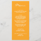 Menu Italian Hand Written Painted Pinstripes Wedding (Devant)